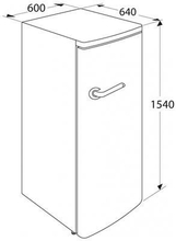Maattekening PELGRIM koelkast rood PKV154ROO