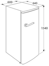 Maattekening PELGRIM koelkast creme PKV155BEI