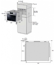 Maattekening SAMSUNG oven met magnetron inbouw NQ50J3530BS
