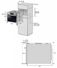 Maattekening SAMSUNG oven met magnetron inbouw NQ50J9530BS