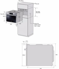 Maattekening SAMSUNG magnetron inbouw NQ50K3130BS