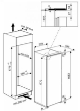 Maattekening WHIRLPOOL koelkast inbouw ARG746/A+/5
