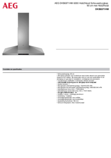 Product informatie AEG afzuigkap inbouw DKB6971HM
