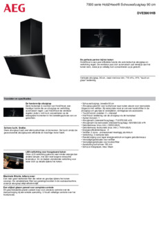Product informatie AEG afzuigkap wand zwart DVE5961HB