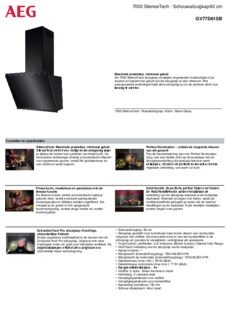 Product informatie AEG afzuigkap wand zwart GV77D61SB