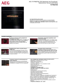Product informatie AEG combi stoomoven inbouw zwart TX7PB62FSB