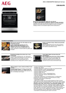 Product informatie AEG fornuis inductie CIB6490APM