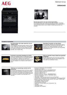 Product informatie AEG fornuis inductie CIB6640AAB