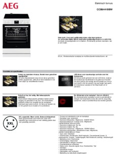 Product informatie AEG fornuis keramisch wit CCB6441BBW