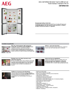 Product informatie AEG inbouw, onderbouw of vrijstaand OM7MR601DB