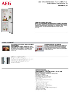 Product informatie AEG inbouw, onderbouw of vrijstaand ORC6M301DV