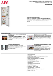 Product informatie AEG inbouw, onderbouw of vrijstaand ORC6M341CV