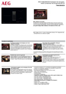 Product informatie AEG inductie kookplaat met afzuiging inbouw TH84CB03CB