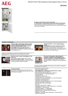 Product informatie AEG koelkast inbouw EK7A18C