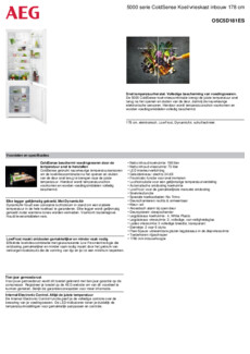 Product informatie AEG koelkast inbouw OSC5D181ES