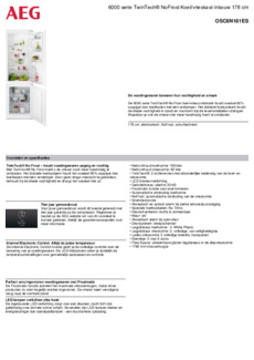 Product informatie AEG koelkast inbouw OSC6N181ES