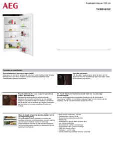 Product informatie AEG koelkast inbouw TK3SS101DC