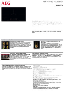 Product informatie AEG kookplaat inbouw inductie TK95II0FFB