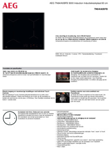 Product informatie AEG kookplaat inbouw inductie TN64IA0BFB