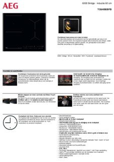 Product informatie AEG kookplaat inbouw inductie TO64IB0BFB