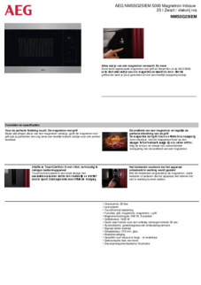 Product informatie AEG magnetron met grill inbouw NMS5G25IEM