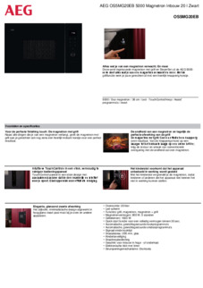 Product informatie AEG magnetron met grill inbouw OS5MG20EB