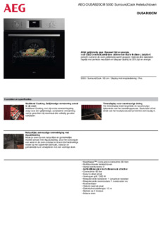 Product informatie AEG oven inbouw OU5AB20CM