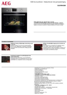 Product informatie AEG oven inbouw rvs OU5PB40SM