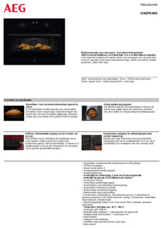 Product informatie AEG oven inbouw zwart OA5PK40K
