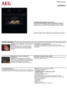 Product informatie AEG oven inbouw zwart OU5AB20CK