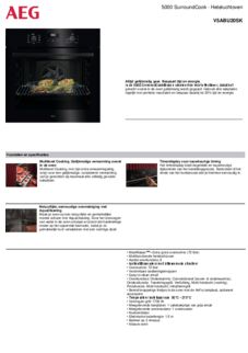 Product informatie AEG oven inbouw zwart V5ABU20SK