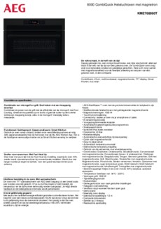 Product informatie AEG oven met magnetron inbouw KME768080T