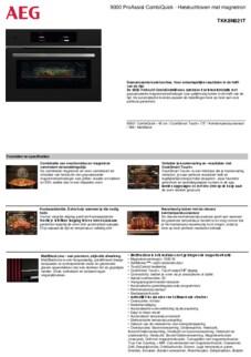 Product informatie AEG oven met magnetron inbouw mat zwart TKK8N821T