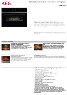 Product informatie AEG oven met magnetron inbouw zwart TK8NK72FB