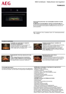 Product informatie AEG oven met magnetron inbouw zwart TK9NK921B