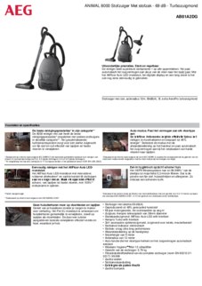 Product informatie AEG stofzuiger AB81A2DG