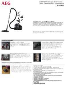 Product informatie AEG stofzuiger AL61C4DB