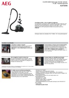 Product informatie AEG stofzuiger groen AL61C2OG