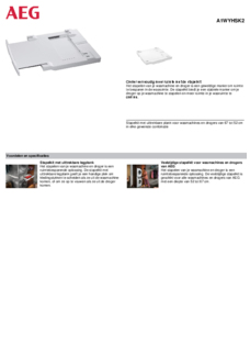 Product informatie AEG tussenstuk stapelkit A1WYHSK2