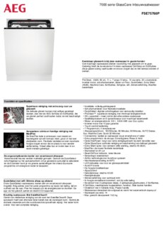Product informatie AEG vaatwasser inbouw FSE75768P