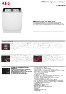 Product informatie AEG vaatwasser inbouw GI72BREMEN
