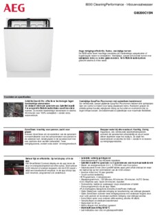 Product informatie AEG vaatwasser inbouw GI8200C1SN