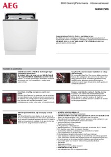 Product informatie AEG vaatwasser inbouw GI82LEIPZIG