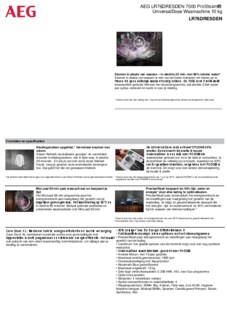 Product informatie AEG wasmachine LR76DRESDEN