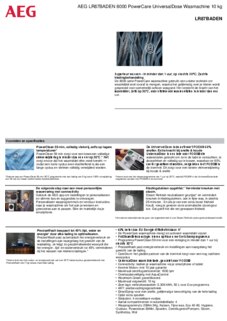 Product informatie AEG wasmachine LR87BADEN