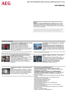 Product informatie AEG wasmachine LR97HAMBURG