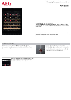 Product informatie AEG wijnkoelkast onderbouw AWS4052B5B