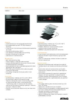 Product informatie ATAG combi stoomoven inbouw CS8412D
