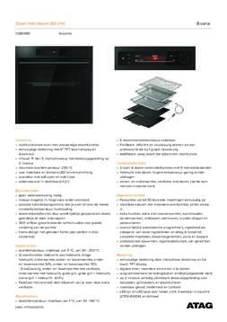 Product informatie ATAG combi stoomoven inbouw CS8695D