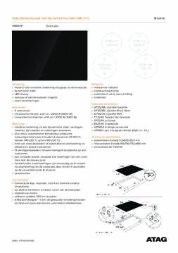 Product informatie ATAG kookplaat inductie inbouw HI88471F